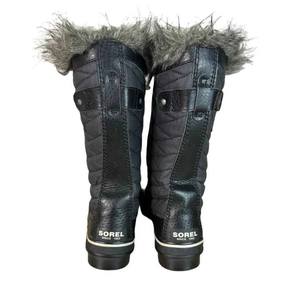 Sorel Boots Womens 6.5 Black Tofino II Faux Fur Lined‎ Waterproof Snow Outdoors